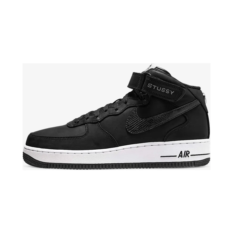 Nike Air Force 1 x Stussy Mid Black – “Grey / Black” (DJ7840-001)
