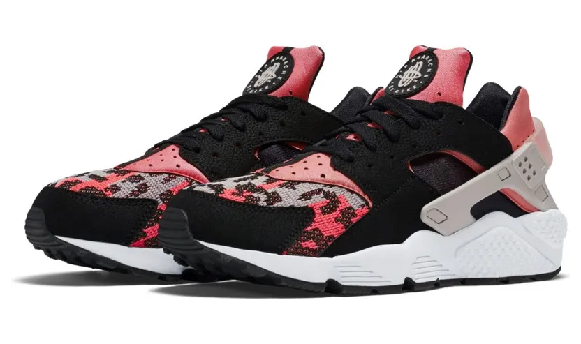 Nike Air Huarache Run PA Black/Light Bone-Hot Lava-White