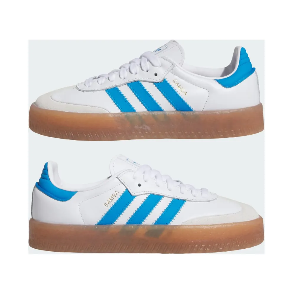 Adidas Sambae GS “Cloud White Bright Blue Gold Metallic” (JQ1236)