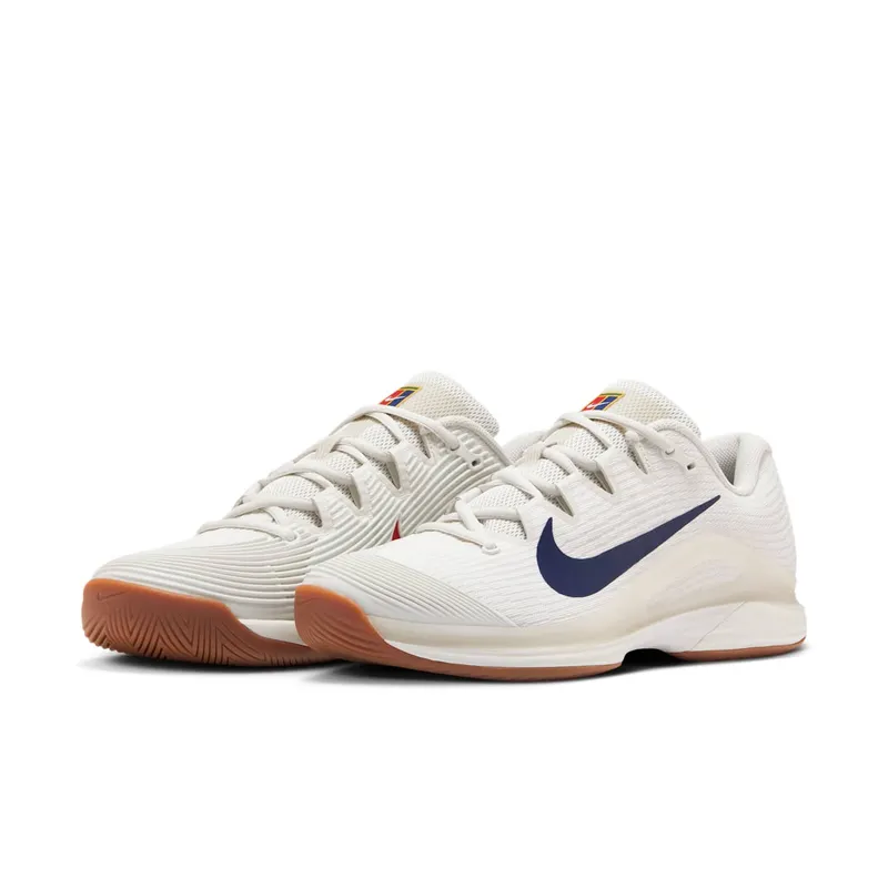 Nike Court Air Zoom Vapor 12 HC Summit White Phantom Gum Medium Brown Binary Blue (FV5552-100)
