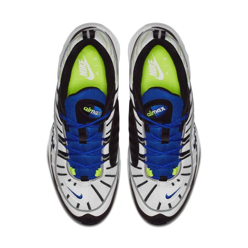 Nike Air Max 98 White Black Racer Blue White/Black-Racer Blue-Volt (640744-103)