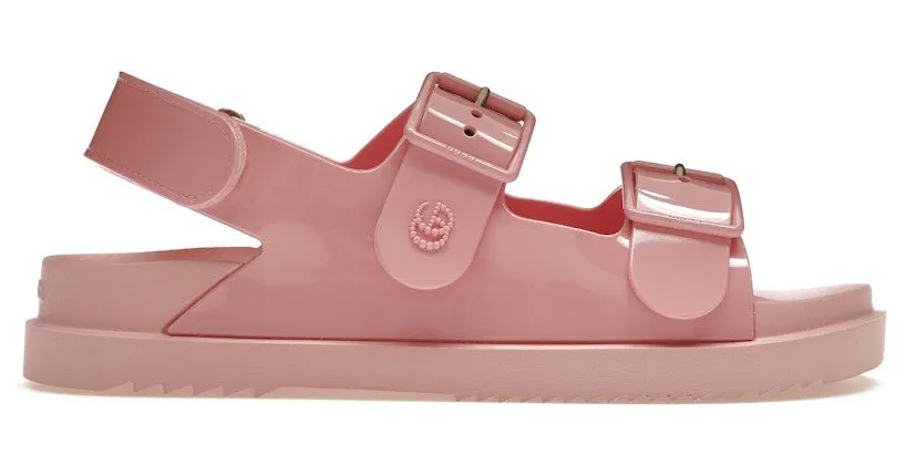 Gucci Mini Double G Sandal Pastel Pink Rubber (660243 J8700 5815)