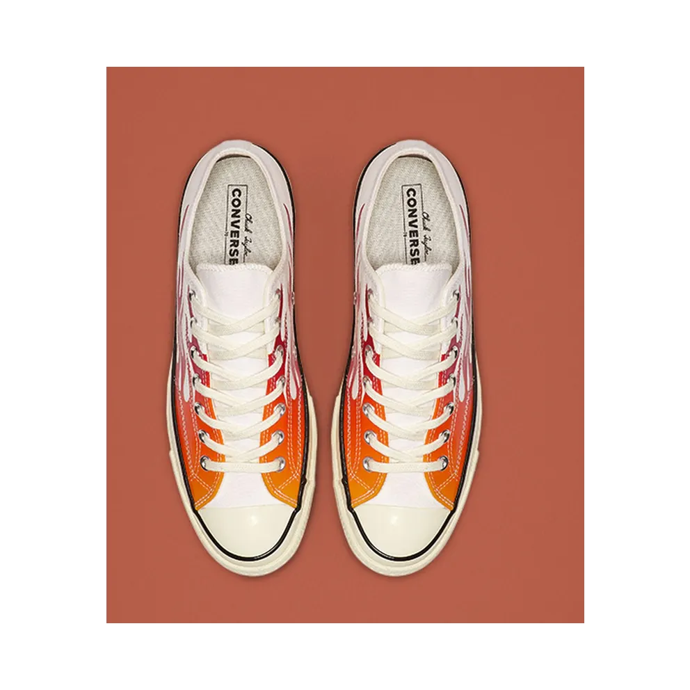 Converse Chuck Taylor All-Star 70s Ox Archive Print Flames White/Enamel Red-Bold Mandarin (165029C)