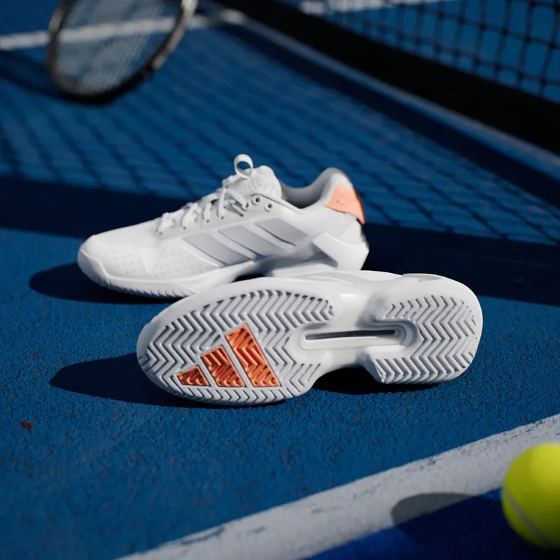 Adidas adizero Ubersonic 5 Tennis Cloud White / Halo Blue / Beam Orange (JR1755)