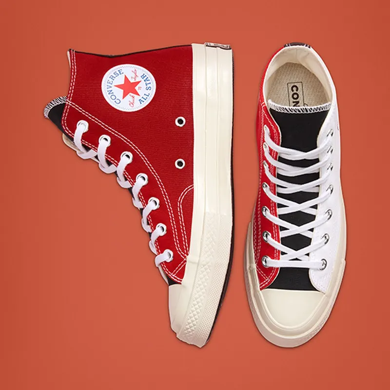 Converse Chuck 70 Hi Logo Play White University Red White/University Red/Rush Blue (166747C)