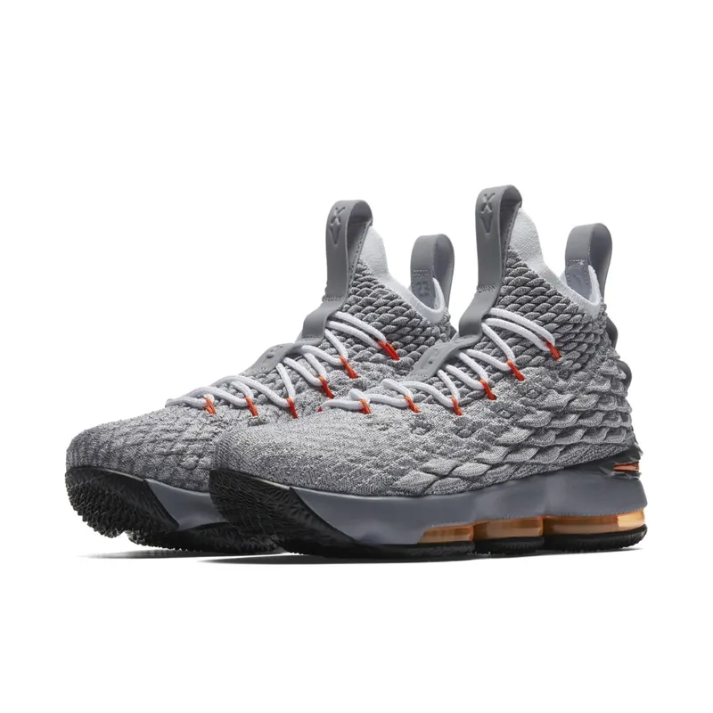 Nike LeBron 15 Safety Orange (GS) Dark Grey/Safety Orange-Wolf Grey-Black (922811-080)