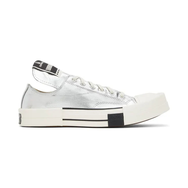 Rick Owens Drkshdw Silver Converse Edition Turbodrk Chuck 70 Low Sneakers (DC01BX292 A01R0)