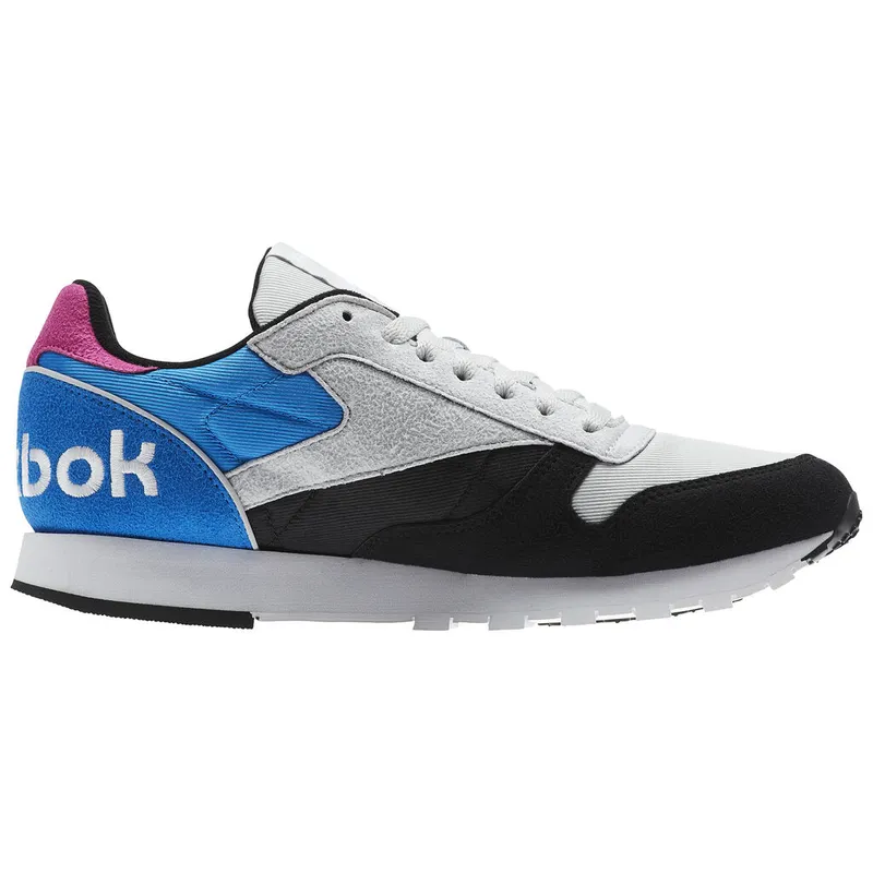 Reebok Classic Leather WB Black Black/Skull Grey-Risk Blue (Other Brands Reebok)