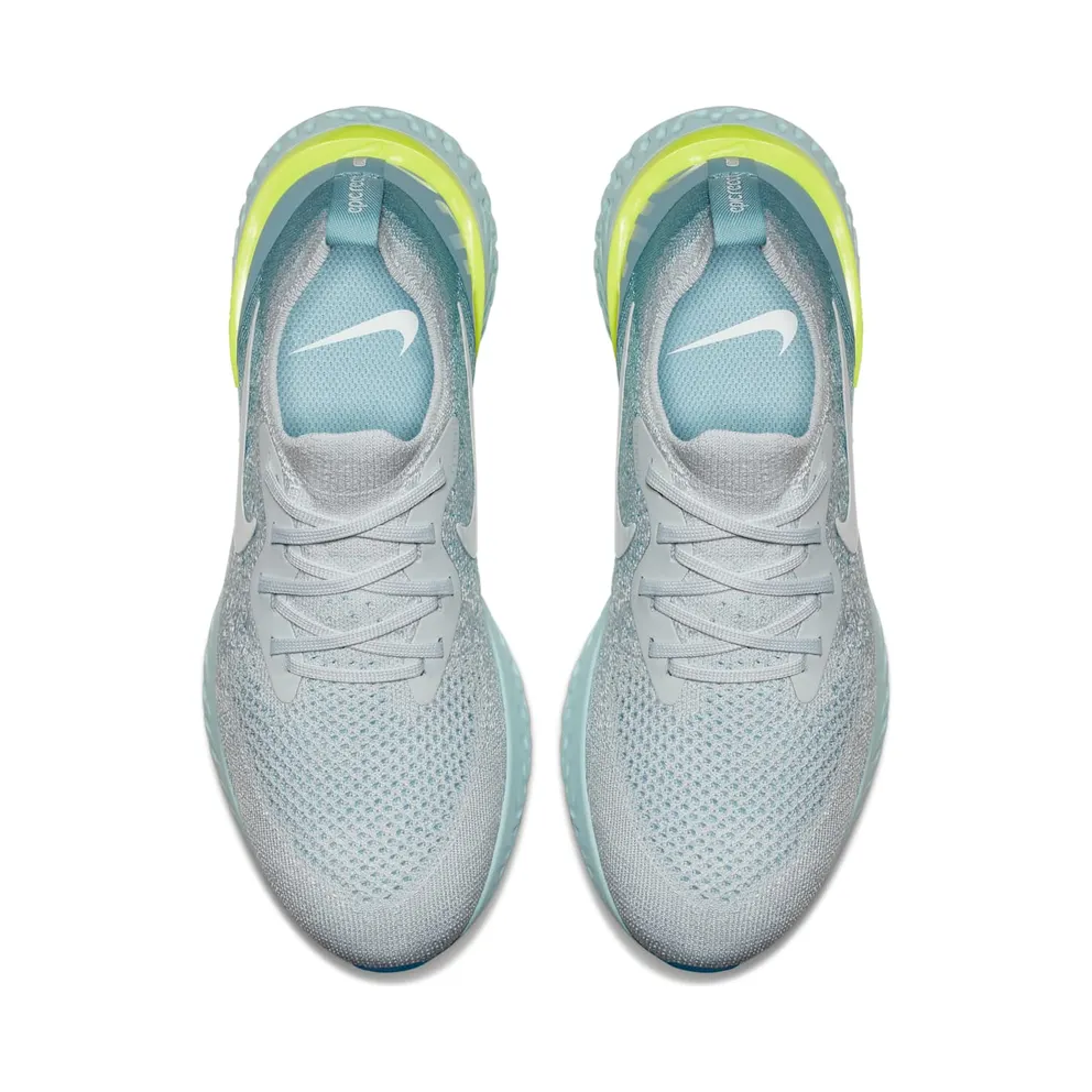 Nike Epic React Flyknit Volt Glow (W) Pure Platinum/White-Mica Blue-Volt Glow-Glacier Blue (AQ0070-008)