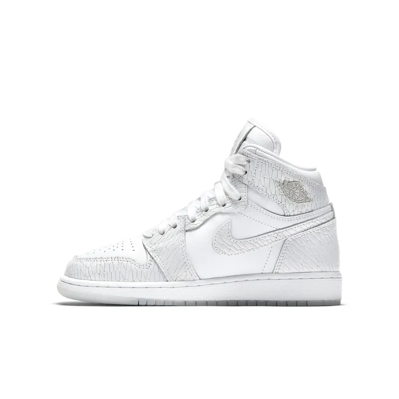 Jordan 1 Retro High Heiress Pure Platinum (GS) White/White-Pure Platinum (832596-100)