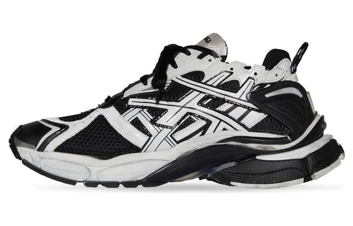 Balenciaga Runner White Black White (677403W3RB29010) (4)