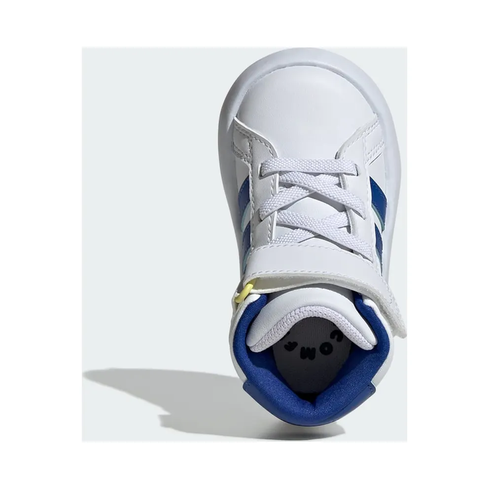 Adidas Grand Court Mid Kids Cloud White / Royal Blue / Ice Yellow (IE3865)