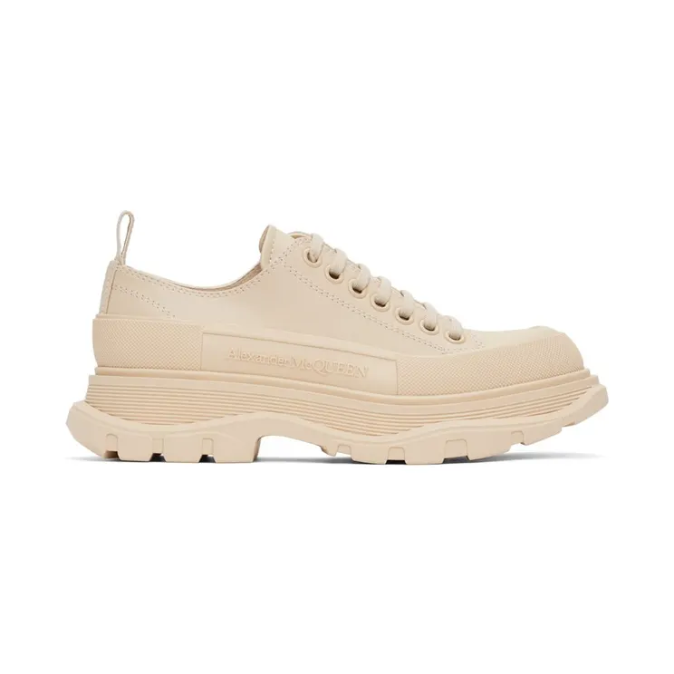 Alexander McQueen Beige Tread Slick Sneakers (627225WIAG65593)
