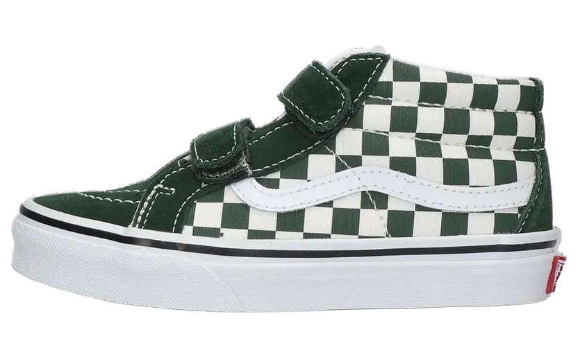Vans Checkerboard Sk8-Mid Reissue Hook and Loop PS “Green / White” (VN00018TBD6)