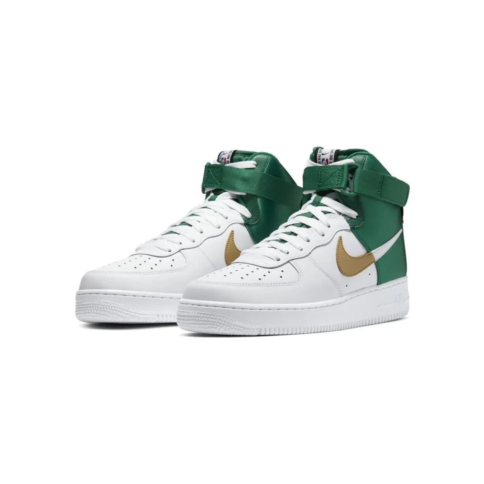 Nike Air Force 1 High NBA Celtics White/Green/Gold (BQ4591-100)