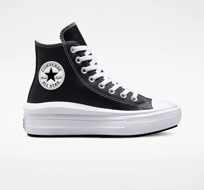 Converse Chuck Taylor All Star Move Platform Foundational Leather Black/White/White