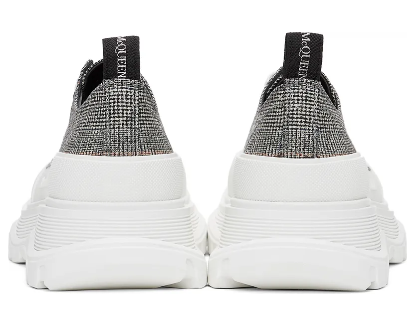 Alexander McQueen Black & White Wool Tread Slick Sneakers (652757W4PE1) (4)