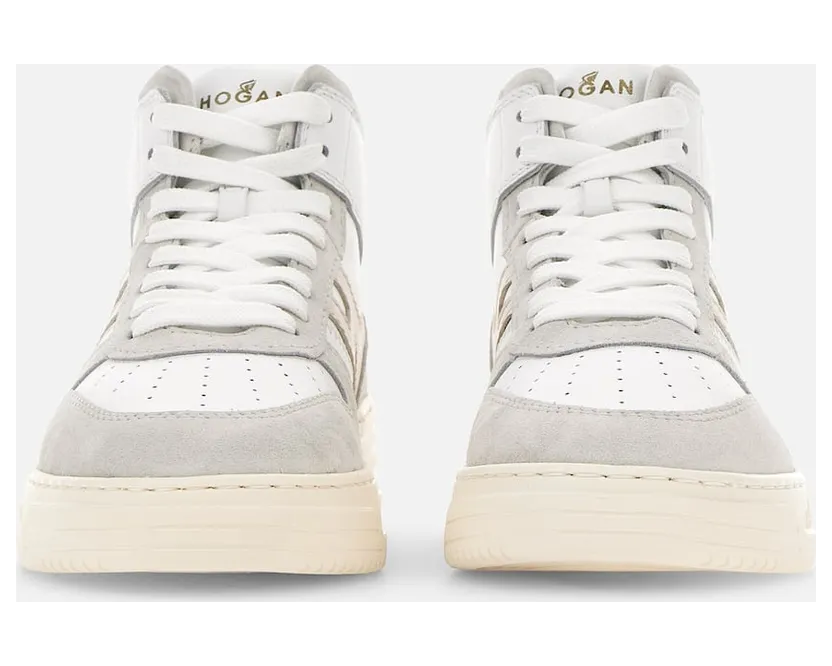Sneakers Hogan H630 High Top Silver Ivory (HXW6300EU40ODZ0ZS5) (4)
