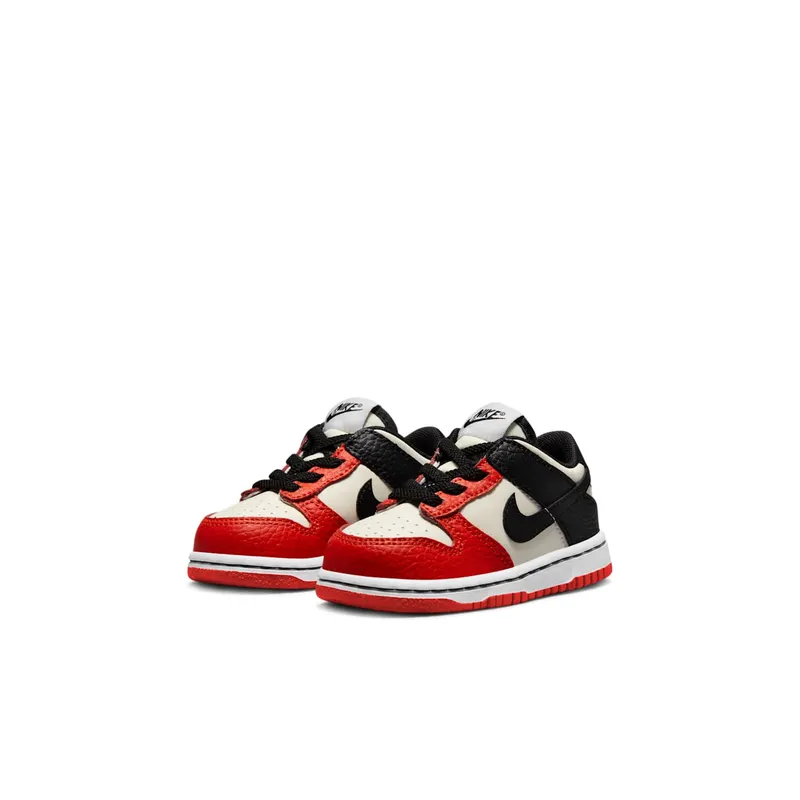 Nike Dunk Low EMB NBA 75th Anniversary Chicago (TD) – “Sail / Black / Black / Chile Red” (DC9562-100)