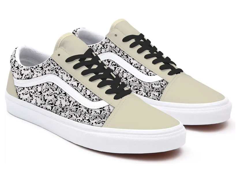 VANS Gepersonaliseerde Skulls Old Skool Wit (VN0A3CST046)