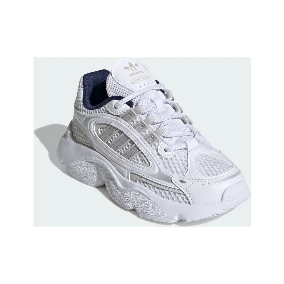 adidas OZMILLEN Elastic Lace Shoes Kids Cloud White / Grey One / Bright Blue (IE5558)