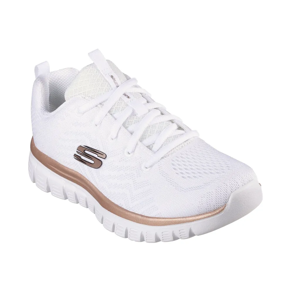 Skechers Graceful – Get Connected – Weiß / Roos Gold – “White” (12615 WTRG)