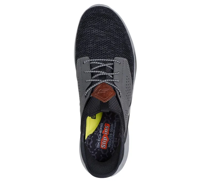 Skechers Slip-ins Relaxed Fit: Slade – Caster Sneaker Black/Grey