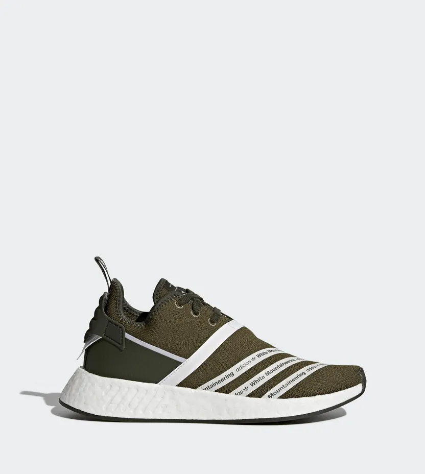 Adidas White Mountaineering x NMD_R2 Primeknit ‘Olive’ Trace Olive/Footwear White (CG3649)