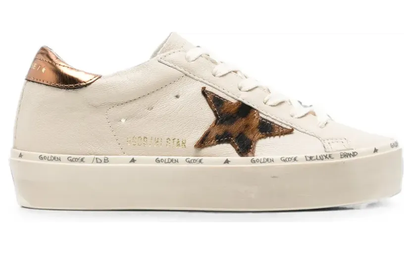 Golden Goose Mid Star Sneakers mit Leopardenprint – Nude (GWF00118F008758)
