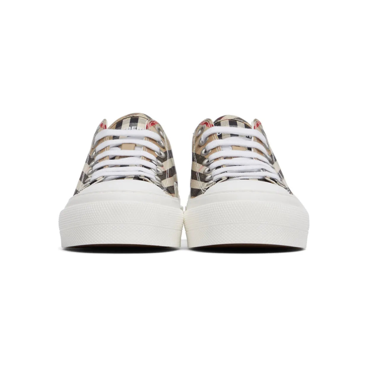 Burberry Beige Canvas Vintage Check Sneakers (8050506) (2)
