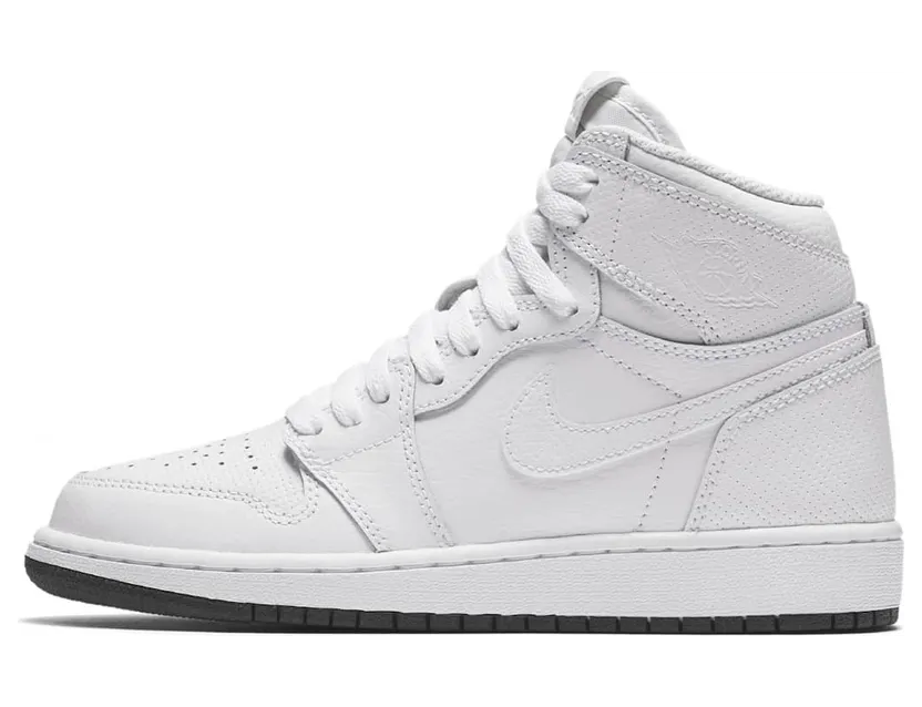 Air Jordan 1 Retro High OG BG Perforated Pack – “White / Black” (575441-100)