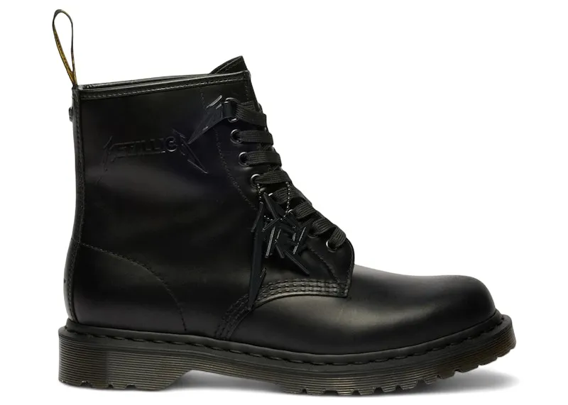 Dr. Martens 1460 8-Eye Smooth Leather Boot Metallica Tonal Logo Black (42240001)