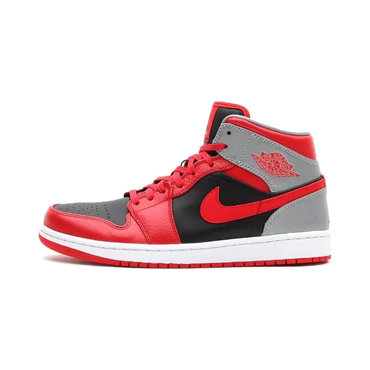 Jordan 1 Mid “Fire Red / Cement Grey / Reflect Silver / Black” (554724-603)
