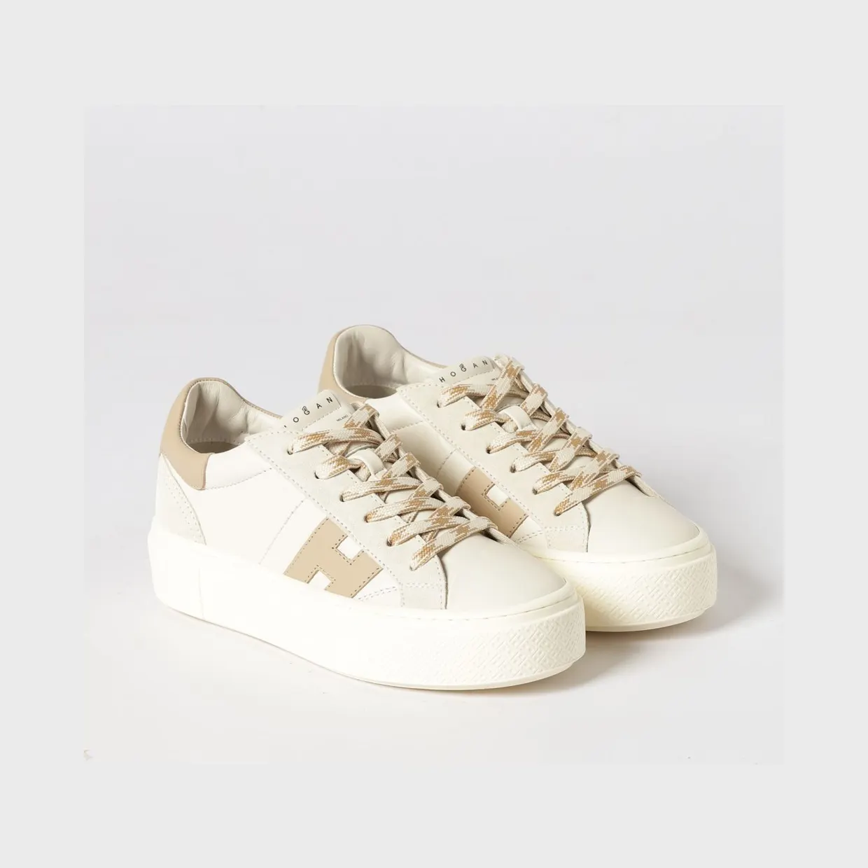 Hogan Crosswind Leather Sneakers Beige (HXW7050GB00V1N0FR7)
