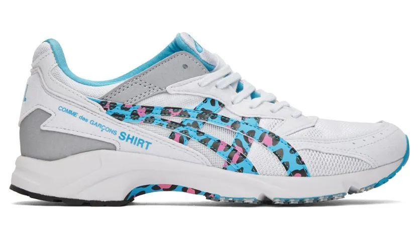 Comme des Garçons Shirt White & Blue Asics Edition Tarther Sneakers (FH-K100-1)