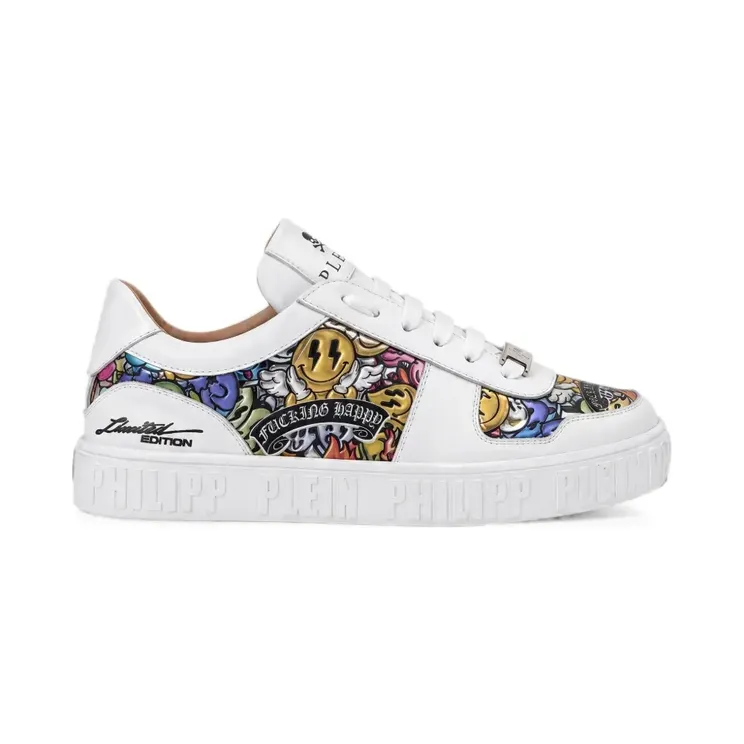 Philipp Plein Mirror Smile graphic-print “White” (UAFSUSC1077PLE010N)