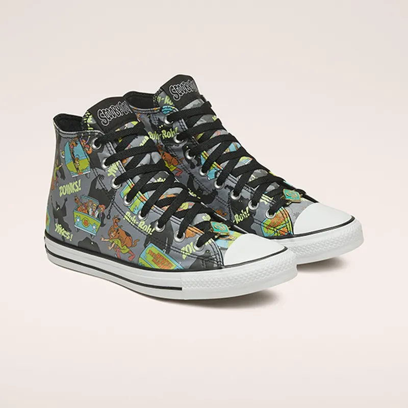 Converse Scooby-Doo x Chuck Taylor All Star High ‘Chased By Ghosts’ Almost Black/White/Multi (169073C)
