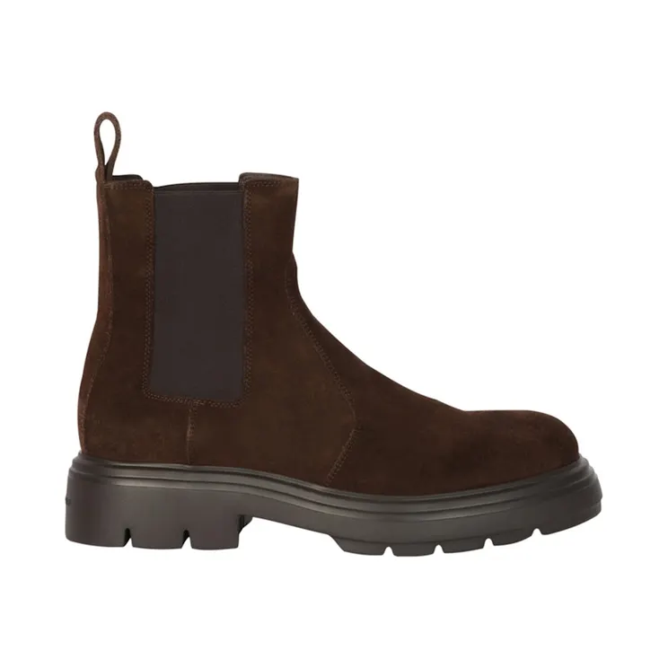 Ferragamo Doran Chelsea Boots Medium Brown Suede (022431-768467-M)