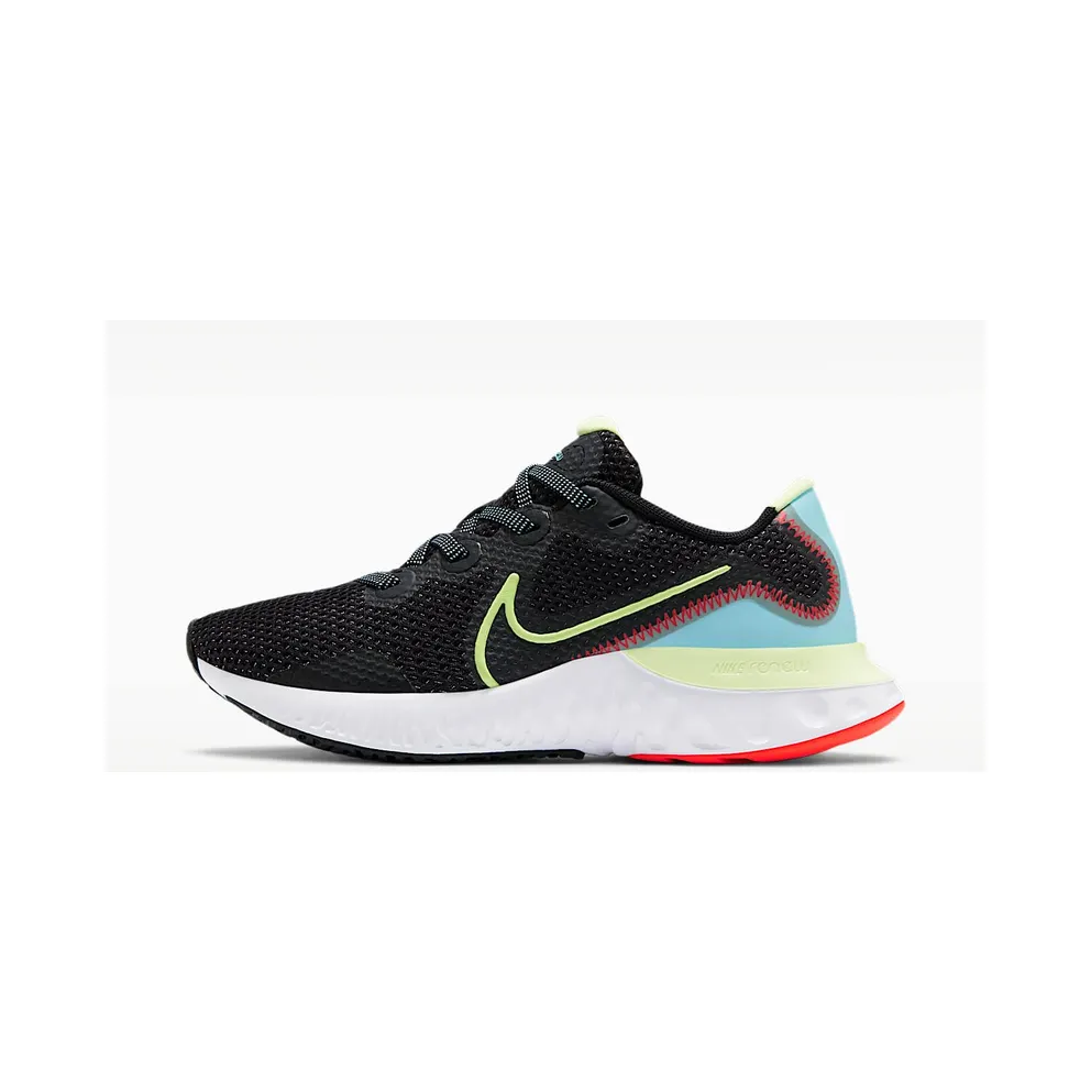 Nike Renew Run “Black / Glacier Ice / Bright Crimson / Barely Volt” (CK6360-009)