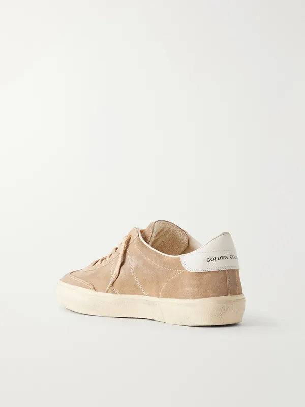 Golden Goose Soul Star Leather-Trimmed Suede Sneakers Tan (GMF00464.F008347) (4)