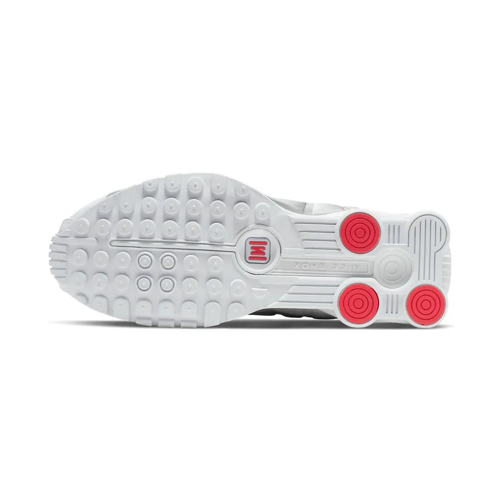 Nike Shox R4 White Metallic (W) White/White-Metallic Silver-Max Orange (AR3565-101)
