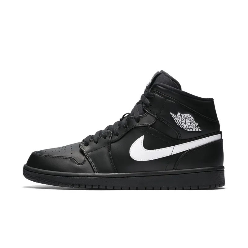 Jordan 1 Mid Black White (2018) Black/White-Black (554724-049)