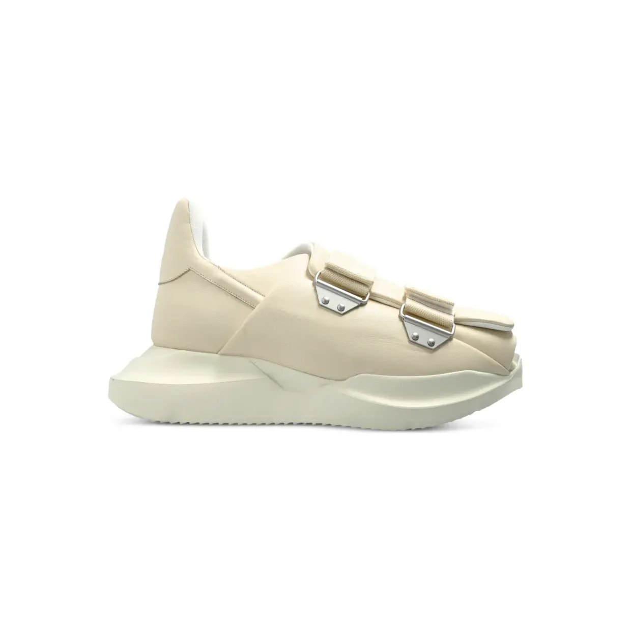 Rick Owens Temple Geth sneakers met open neus – Beige (RR01F2816LCO)