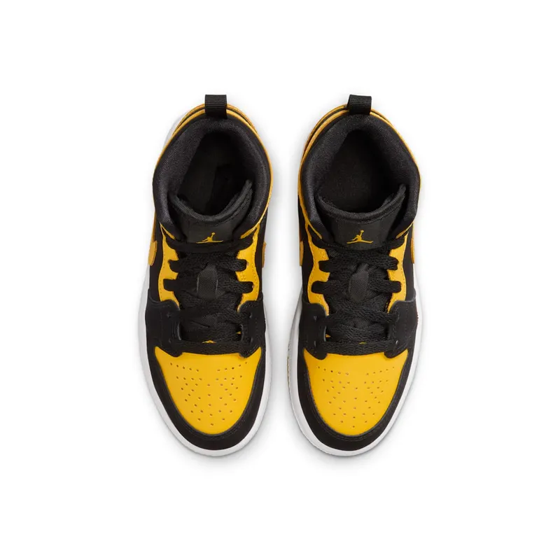 Jordan 1 Mid PS “Black Varsity Maize White” (HJ5942-071)