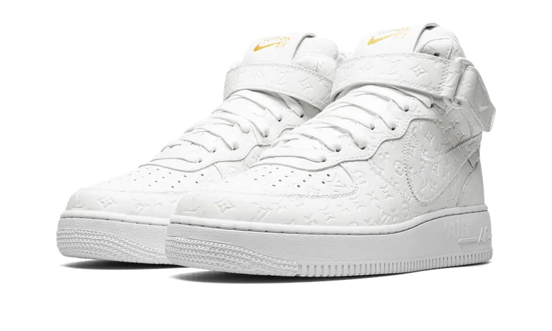 Nike Louis Vuitton Air Force 1 Mid “Virgil Abloh – White/White” (1A9V90)