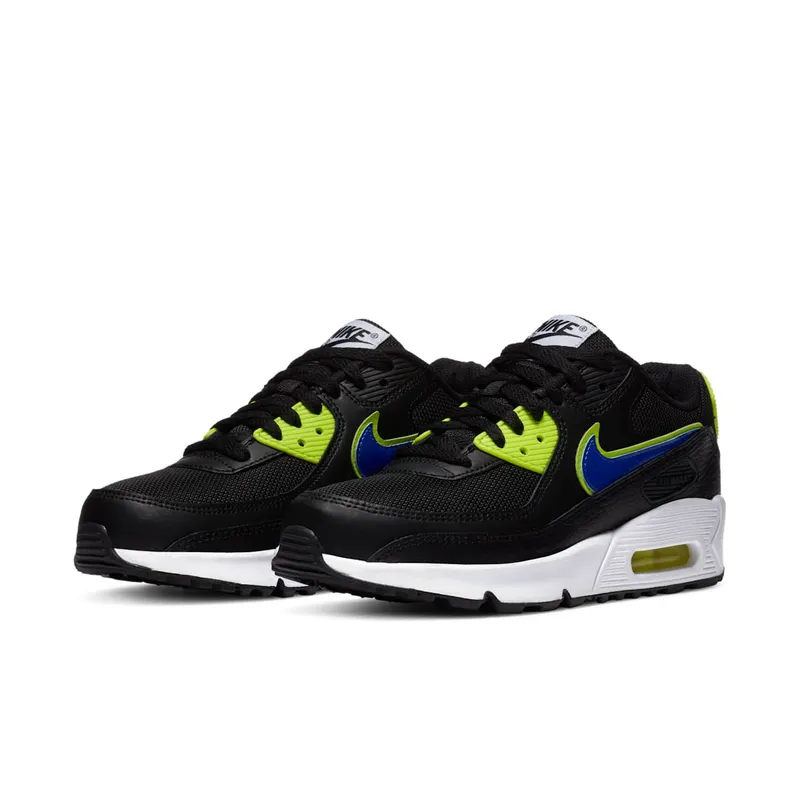 Nike AIR MAX 90 GS “Black Volt Racer Blue” (DA4670-001)