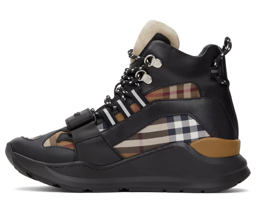 Burberry Brown Check Ramsey Hi Sneakers (8046390) (3)