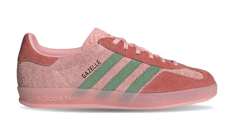 Adidas Gazelle Indoor Semi Pink Spark / Preloved Green / Preloved Scarlet (IG6782)