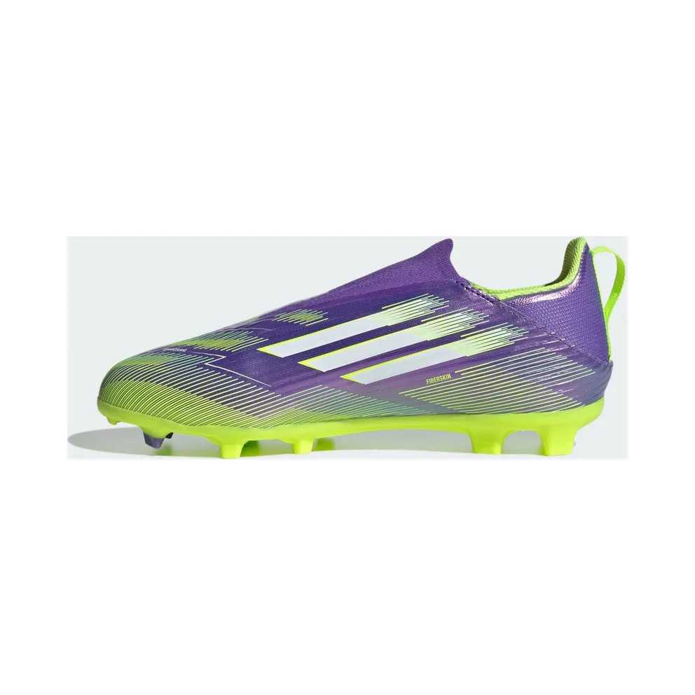 adidas F50 League Laceless FG/MG Purple Rush Cloud White Lucid Lemon (JH7743)