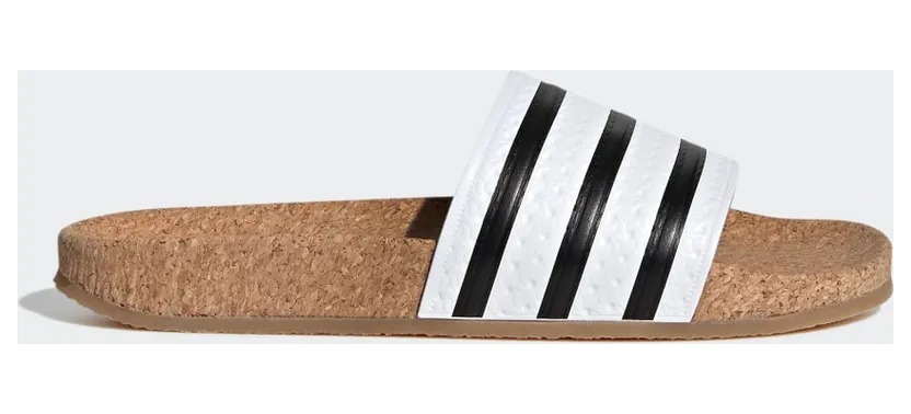 Adidas adilette Cork Badslippers Cloud White / Core Black / Gum (BA7210)